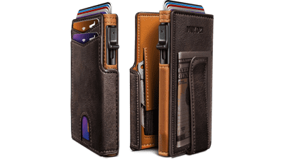 Slim RFID Wallet for Men - Money Clip & ID Window