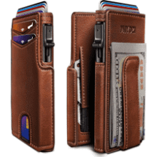 Slim RFID Wallet with Money Clip & Coin Pocket