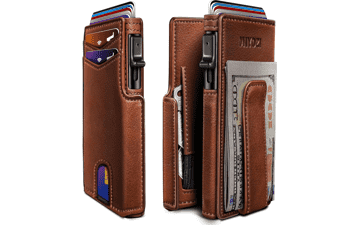 Slim RFID Wallet with Money Clip & Coin Pocket