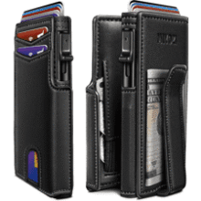 Slim RFID Wallet with Money Clip & Coin Pocket
