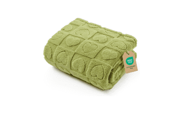 Small Dog Blanket: Soft, Washable, & Fuzzy - 25x35 Green Pet Blanket