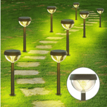 Solar Pathway Lights 8 Pack: Warm White & Waterproof