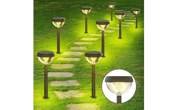 Solar Pathway Lights 8 Pack: Warm White & Waterproof