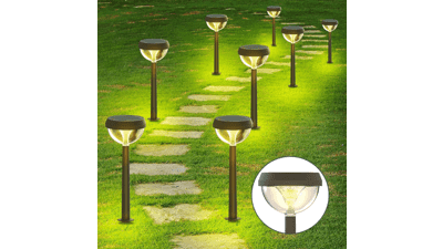 Solar Pathway Lights 8 Pack: Warm White & Waterproof