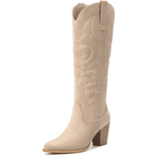 Suede Cowboy Boots for Women - Knee High Western Cowgirl Boots