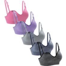 Suekaphin 5-Pack Wireless Nursing Bra: V-Neck Maternity Bralette