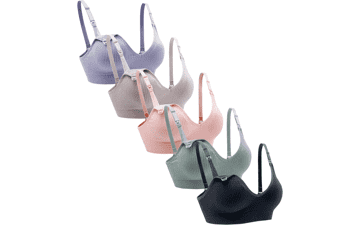 Suekaphin 5-Pack Wireless Nursing Bra: V-Neck Maternity Bralette