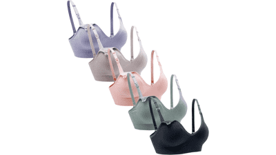 Suekaphin 5-Pack Wireless Nursing Bra: V-Neck Maternity Bralette