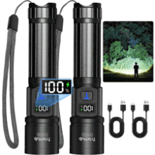 Super Bright Rechargeable LED Flashlights 2-Pack