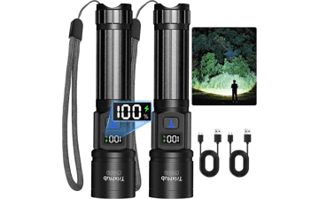 Super Bright Rechargeable LED Flashlights 2-Pack