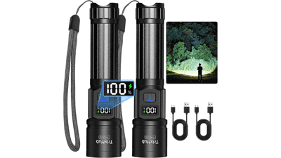 Super Bright Rechargeable LED Flashlights 2-Pack