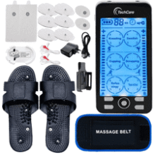 TechCare Plus Muscle Stimulator: 24-Mode TENS & EMS Pain Relief Set