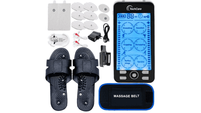 TechCare Plus Muscle Stimulator: 24-Mode TENS & EMS Pain Relief Set