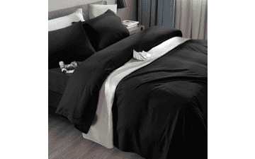 Twin Black Bed Sheet Set - Deep Pocket, Super Soft
