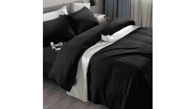 Twin Black Bed Sheet Set - Deep Pocket, Super Soft