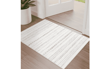Washable Grey Boho Rug - Soft, Non-Slip Accent Rug