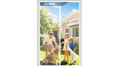 White Magnetic Screen Door - Keep Bugs Out (38x82 Inch)