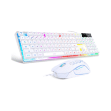 White RGB Gaming Keyboard and Mouse Combo