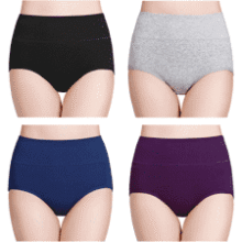 Wirarpa Women's High Waisted Cotton Underwear - 4 Pack
