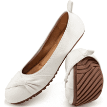 Womens Bowknot Ballet Flats - Comfortable Slip-Ons