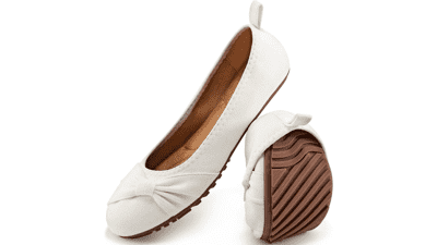 Womens Bowknot Ballet Flats - Comfortable Slip-Ons
