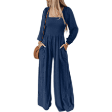 Women's Casual Long Sleeve Jumpsuit Overall Romper