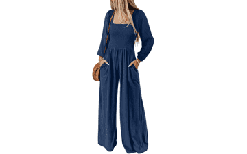 Women's Casual Long Sleeve Jumpsuit Overall Romper
