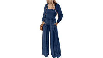 Women's Casual Long Sleeve Jumpsuit Overall Romper