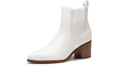 Women's Chelsea Ankle Boots - Retro Chunky Heel Booties
