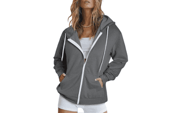 Women's Full Zip Hoodie - Long Sleeve Jacket with Pockets