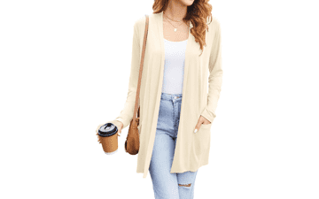 Women's Lightweight Open Front Cardigan with Pockets