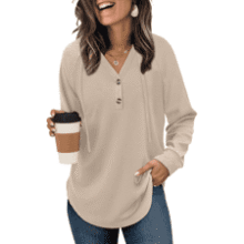 Women's Oversized Button-Up Tunic Hoodie
