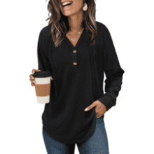 Women's Oversized Button-Up Tunic Hoodie