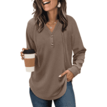 Women's Oversized Button-Up Tunic Hoodie