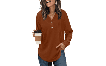 Women's Oversized Button-Up Tunic Hoodie