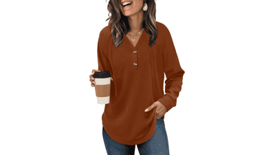 Women's Oversized Button-Up Tunic Hoodie