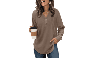Women's Oversized Button-Up Tunic Hoodie