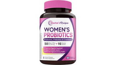 Women's Probiotic: 50 Billion CFU, Cranberry Extract - Vaginal & Gut Health
