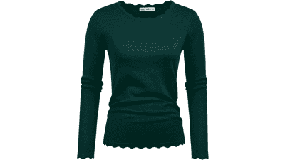 Women's Stretchy Long Sleeve Sweater Top