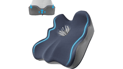 X-Large Memory Foam Seat Cushion for Sciatica & Pain Relief
