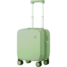 14" Underseat Luggage: Avocado Green Carry-On with Spinner Wheels
