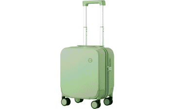 14" Underseat Luggage: Avocado Green Carry-On with Spinner Wheels