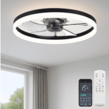 20'' Low Profile Ceiling Fan with LED Light & Remote