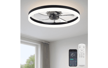 20'' Low Profile Ceiling Fan with LED Light & Remote