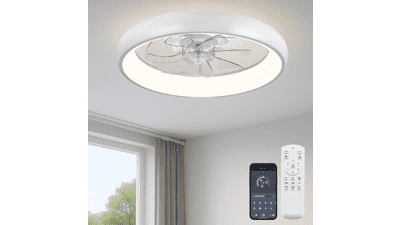 20'' Low Profile LED Ceiling Fan - Remote & App Control