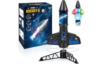 200 ft Rocket Launcher for Kids with Parachute - Outdoor Toy Gift