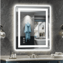 24x32 LED Anti-Fog Bathroom Mirror - Dimmable & Shatterproof