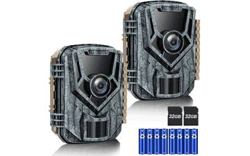 36MP 2.7K Trail Camera 2-Pack: Capture Wildlife Day & Night