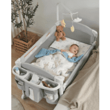 4-in-1 Baby Bassinet Bedside Sleeper: Newborn Crib & Changing Station