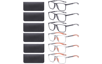 6-Pack Blue Light Blocking Reading Glasses